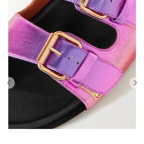 ISABEL MARANT Lennyo dégradé metallic leather slides - Picture 3 of 10